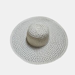 Perforated Paper Floppy Sun Hat One Size Classic Clean Girl Resort Coastal Beach